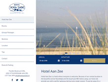 Tablet Screenshot of hotelaanzee.nl